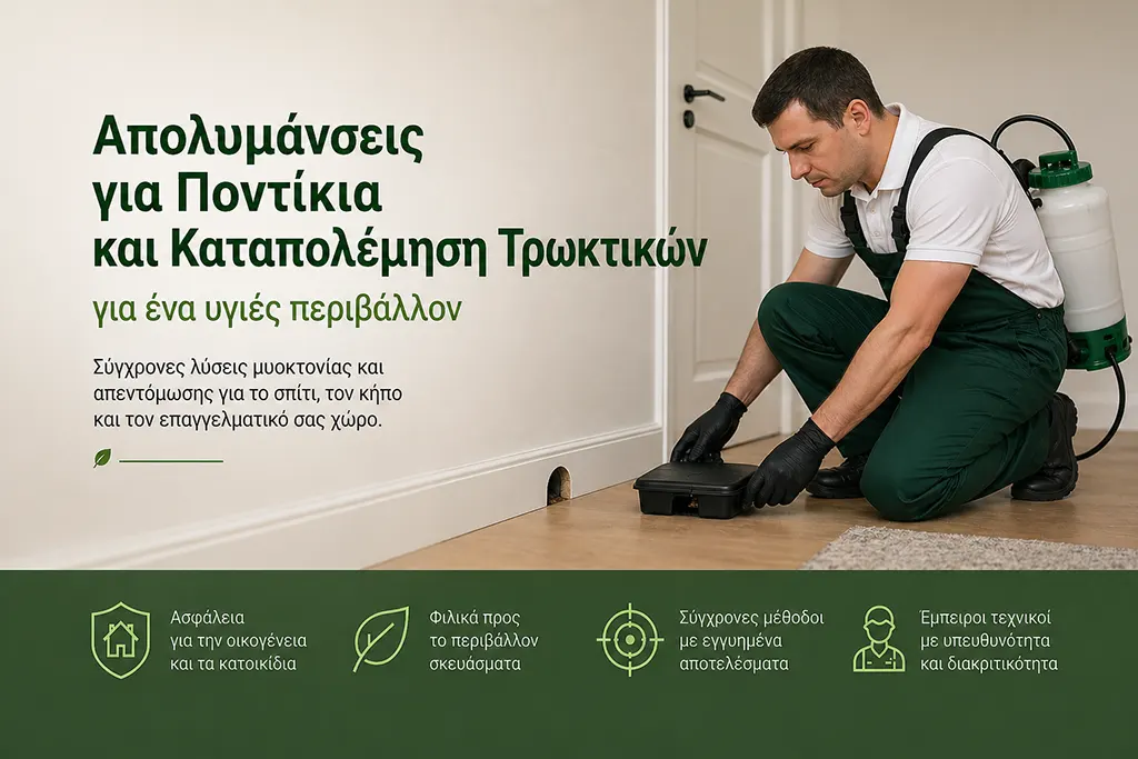 Τεχνικός απεντόμωσης τοποθετεί παγίδα για ποντίκια σε εσωτερικό χώρο κατοικίας για αποτελεσματική καταπολέμηση τρωκτικών