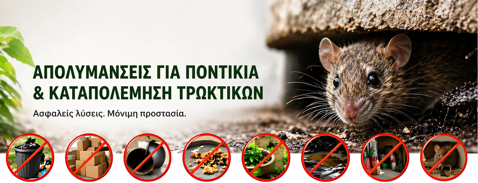 Καταπολέμηση ποντικιών και απολυμάνσεις στην Αθήνα με επαγγελματικές λύσεις προστασίας και πρόληψης τρωκτικών